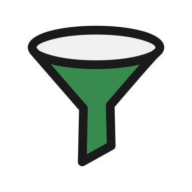 Filtre Satırı Dolu Vektör Simgesi Tasarımı