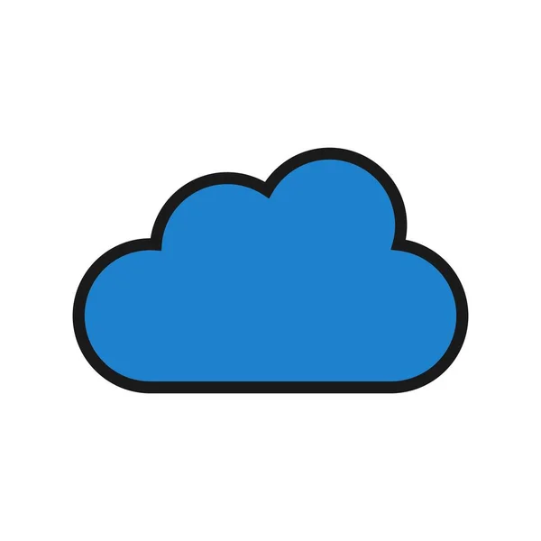 Línea Nube Llena Vector Icon Desig — Vector de stock