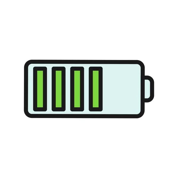 Battery Line Filled Vector Icon Design — Stock Vector