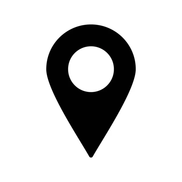 Konum Glyph Vektör Simgesi Tasarımı