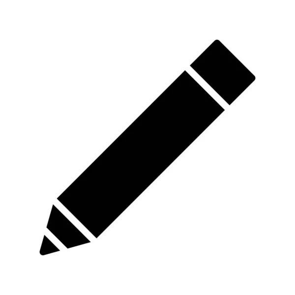 Pencil Glyph Vector Icon Desig — Stock Vector