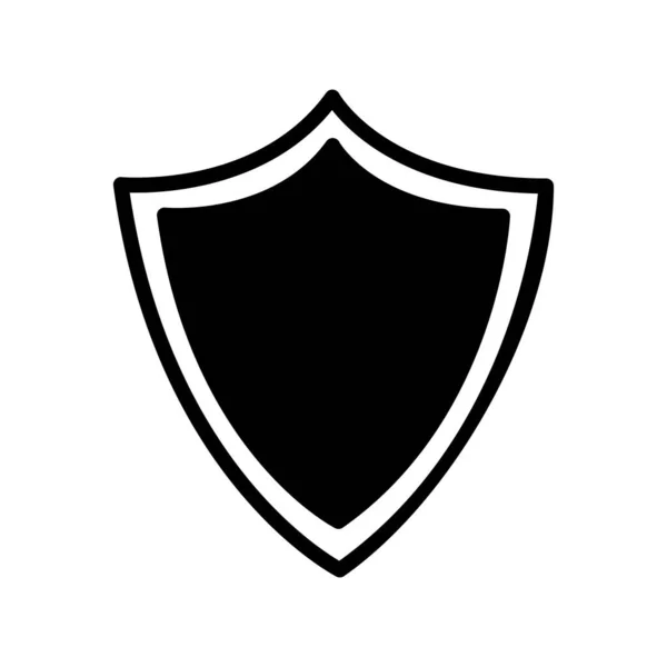 Shield Glyph Vector Icon Desig — Stockvektor