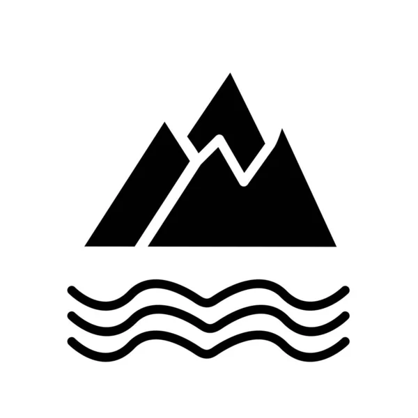 Ορεινή Glyph Vector Icon Desig — Διανυσματικό Αρχείο