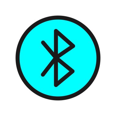 Bluetooth Satırı Dolu Vektör Simgesi Tasarımı