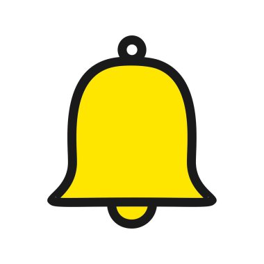 Çan Satırı Doldurulmuş Vektör Simgesi Tasarımı