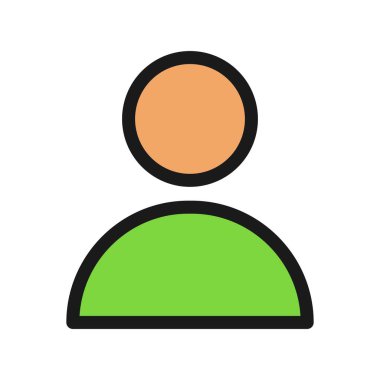 Kullanıcı Satırı Dolu Vektör Simgesi Tasarımı