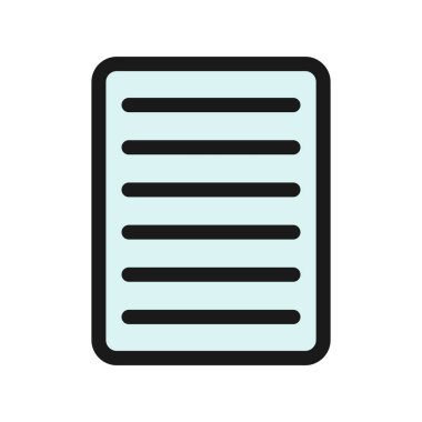 Dosya Satırı Doldurulmuş Vektör Simgesi Tasarımı