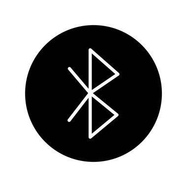  Bluetooth Glyph Vektör Simgesi Tasarımı