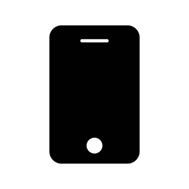 Telefon Glyph Vektör Simgesi Tasarımı