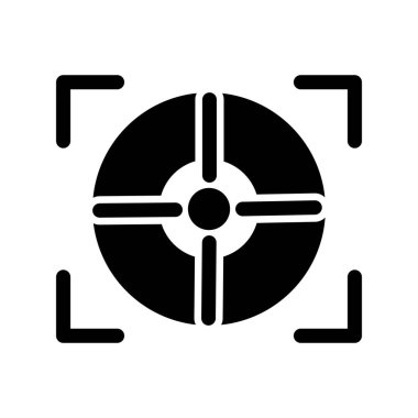 Hedef Glyph Vektör Simgesi Tasarımı