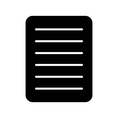 Dosya Glyph Vektör Simgesi Tasarımı