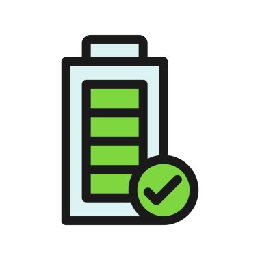 Dolu Pil Satırı Vektör Simgesi Tasarımı