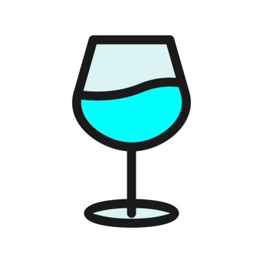  İçme Satırı Dolu Vektör Simgesi Tasarımı