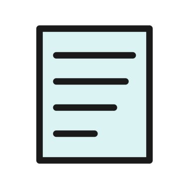 Liste Satırı Doldurulmuş Vektör Simgesi Tasarımı