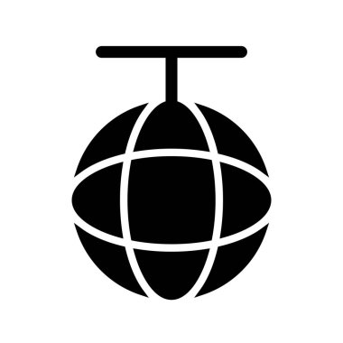 Parti Glyph Vektör Simgesi Tasarımı