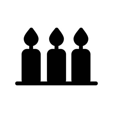Mumlar Glyph Vektör Simgesi Tasarımı