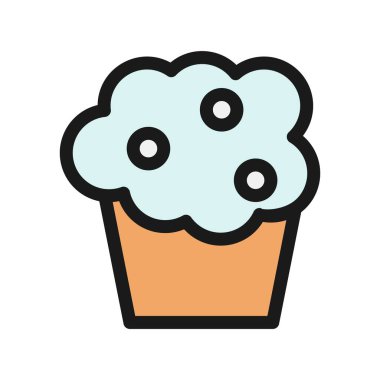 Kek Satırı Doldurulmuş Vektör Simgesi Tasarımı