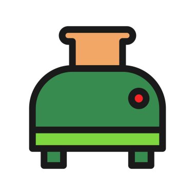 Tost Satırı Doldurulmuş Vektör Simgesi Tasarımı