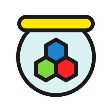 Honey Jar Satırı Vektör Simgesi Tasarımı