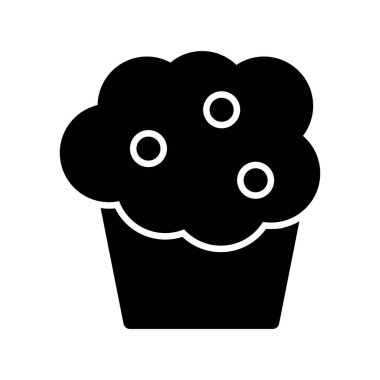 Kek Kabartma Vektör Simgesi Tasarımı