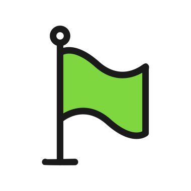  Bayrak Satırı Doldurulmuş Vektör Simgesi Tasarımı