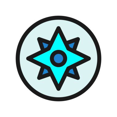 Navigasyon Satırı Dolu Vektör Simgesi Tasarımı