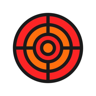 Hedef Satır Dolu Vektör Simgesi Tasarımı