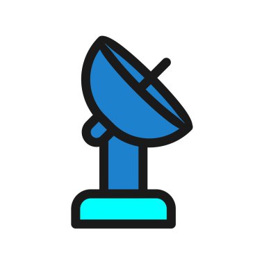  Radar Satırı Doldurulmuş Vektör Simgesi Tasarımı