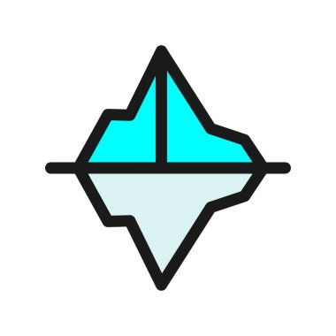 Buzdağı Satırı Doldurulmuş Vektör Simgesi Tasarımı