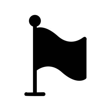 Bayrak Kabartma Vektör Simgesi Tasarımı