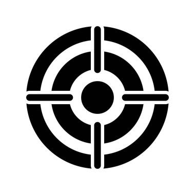 Hedef Glyph Vektör Simgesi Tasarımı