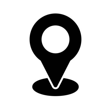 Pin Glyph Vektör Simgesi Tasarımı