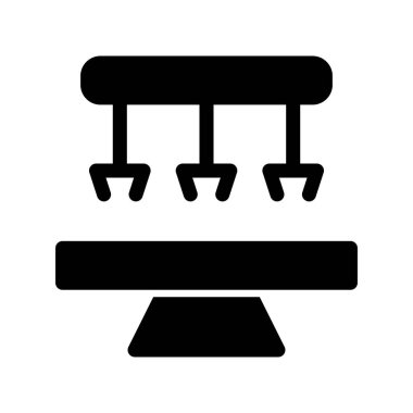 Robotik Cerrahi Kabartma Vektör Simgesi Tasarımı