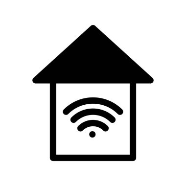 Domotics Glyph Vektör Simgesi Tasarımı