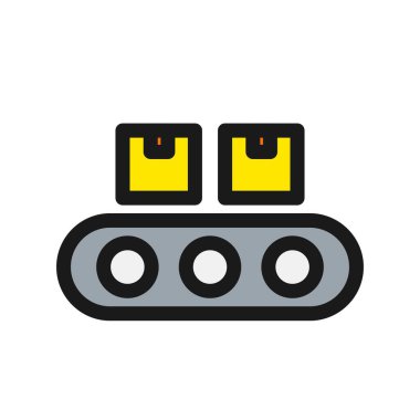 Taşıyıcı Satırı Dolu Vektör Simgesi Tasarımı