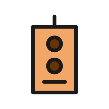 Kontrol Satırı Doldurulmuş Vektör Simgesi Tasarımı