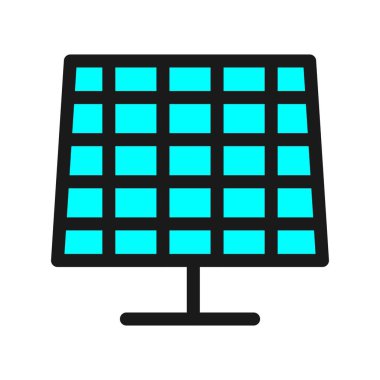  Güneş Paneli Satırı Vektör Simgesi Tasarımı