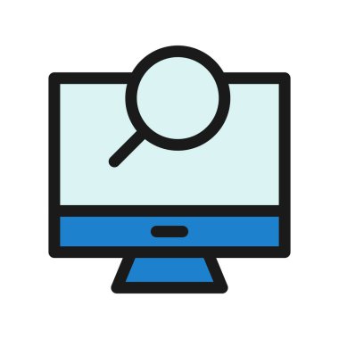 Arama Satırı Doldurulmuş Vektör Simgesi Tasarımı