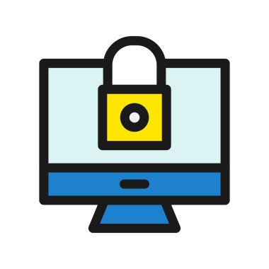 Bloklanmış Satır Dolu Vektör Simgesi Tasarımı