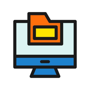 Dizin Satırı Dolu Vektör Simgesi Tasarımı