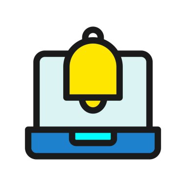 Bildirim Satırı Doldurulmuş Vektör Simgesi Tasarımı