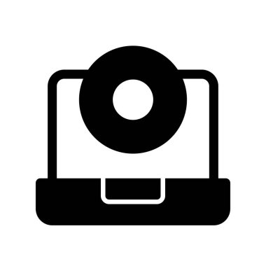 Cd Glyph Vektör Simgesi Tasarımı