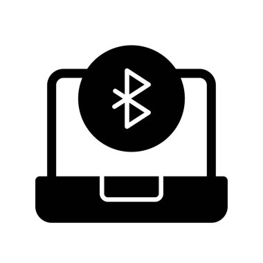Bluetooth Glyph Vektör Simgesi Tasarımı