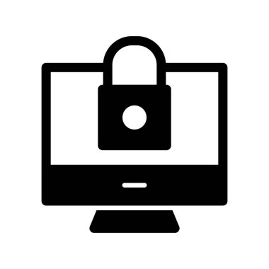 Engellenmiş Glyph Vektör Simgesi Tasarımı