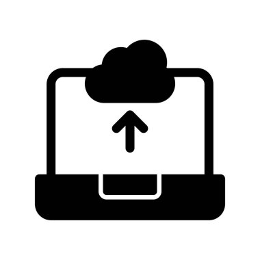 Glyph Vektör Simgesi Tasarımı Yükle