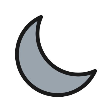 Gece Satırı Dolu Vektör Simgesi Tasarımı