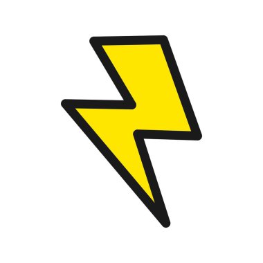 Flash Satırı Doldurulmuş Vektör Simgesi Tasarımı