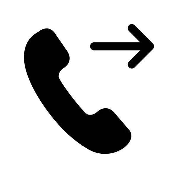 Outgoing Call Glyph Vector Icon Desig — ストックベクタ
