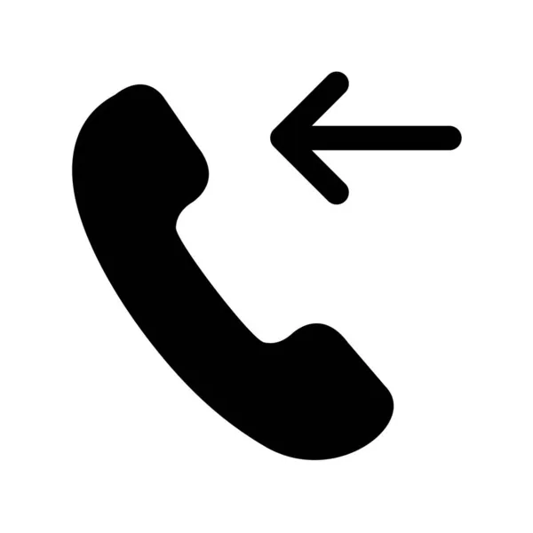 Incoming Call Glyph Vector Icon Desig — ストックベクタ