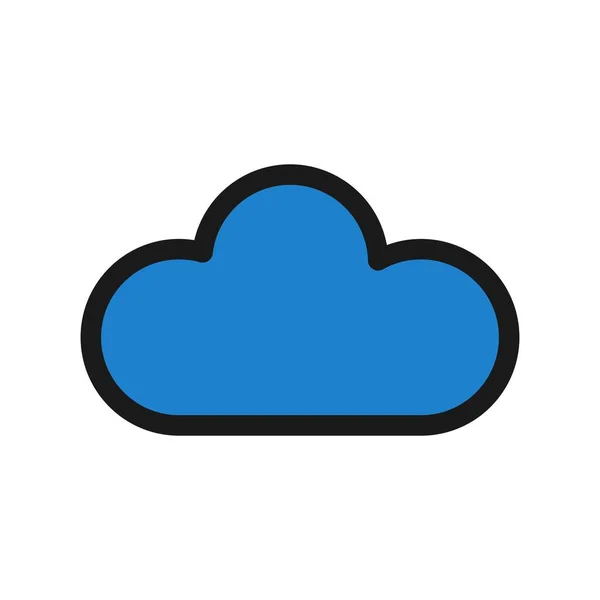 Cloud Line Filled Vector Icon Desig — Διανυσματικό Αρχείο